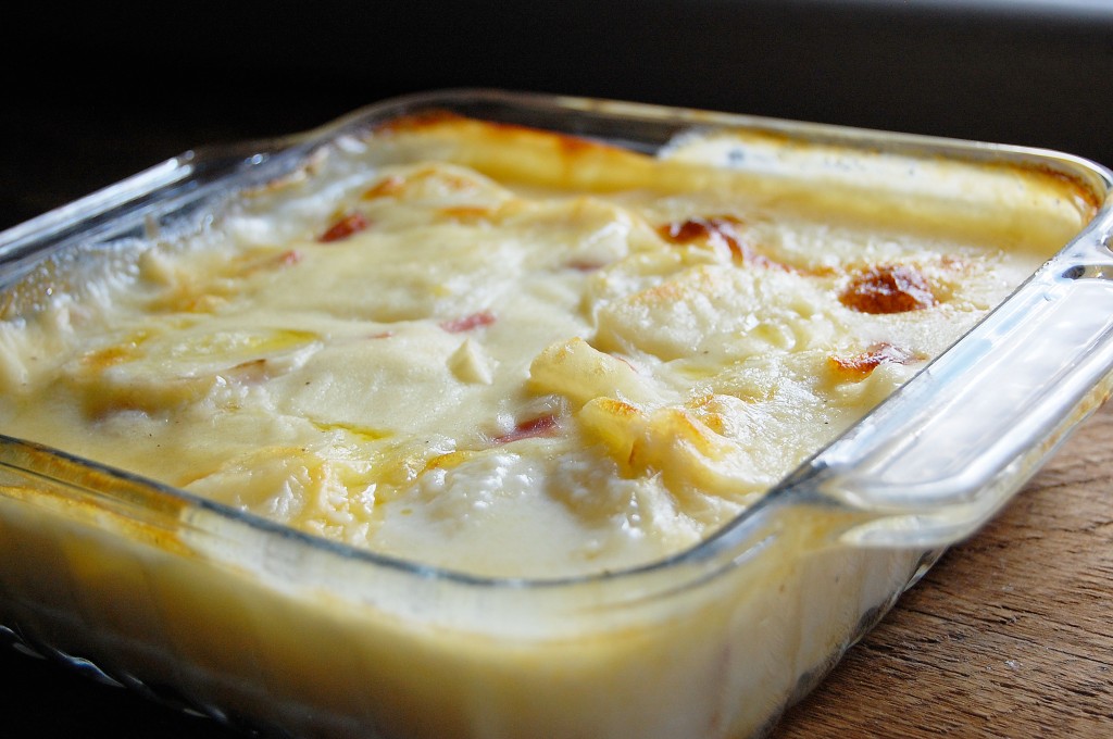 scalloped potatoes and ham