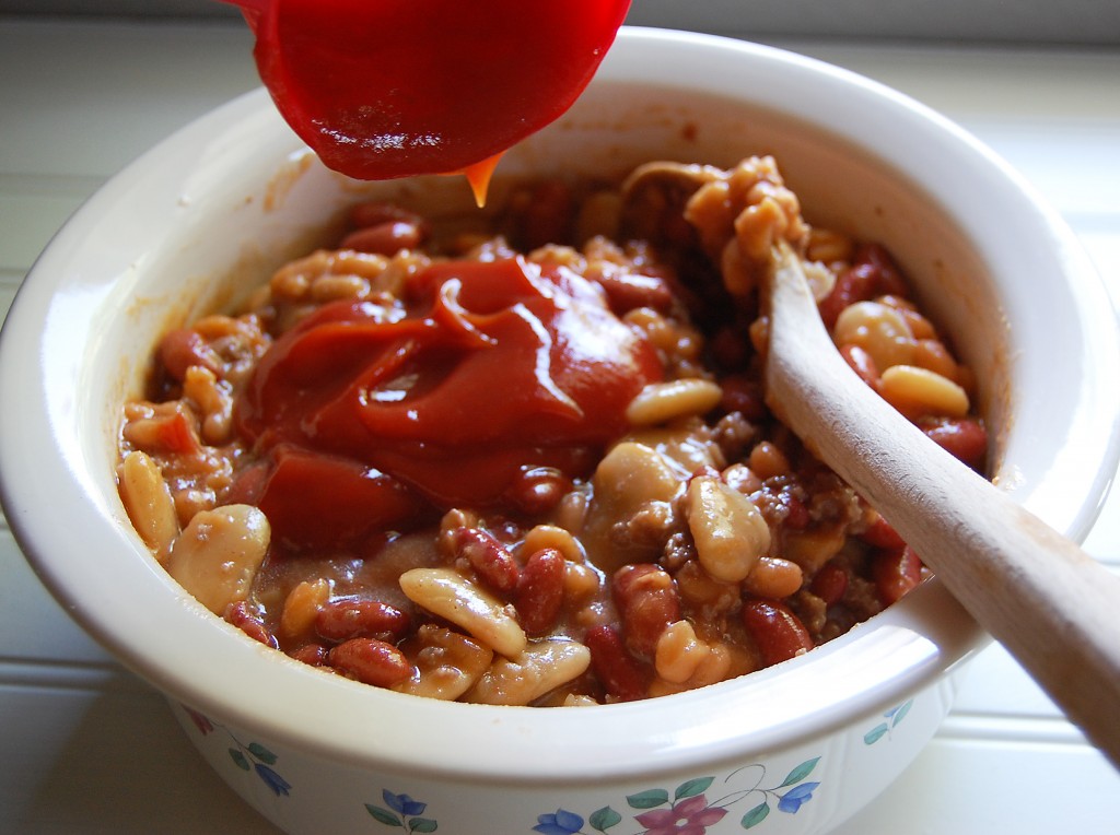 ketchup in beans