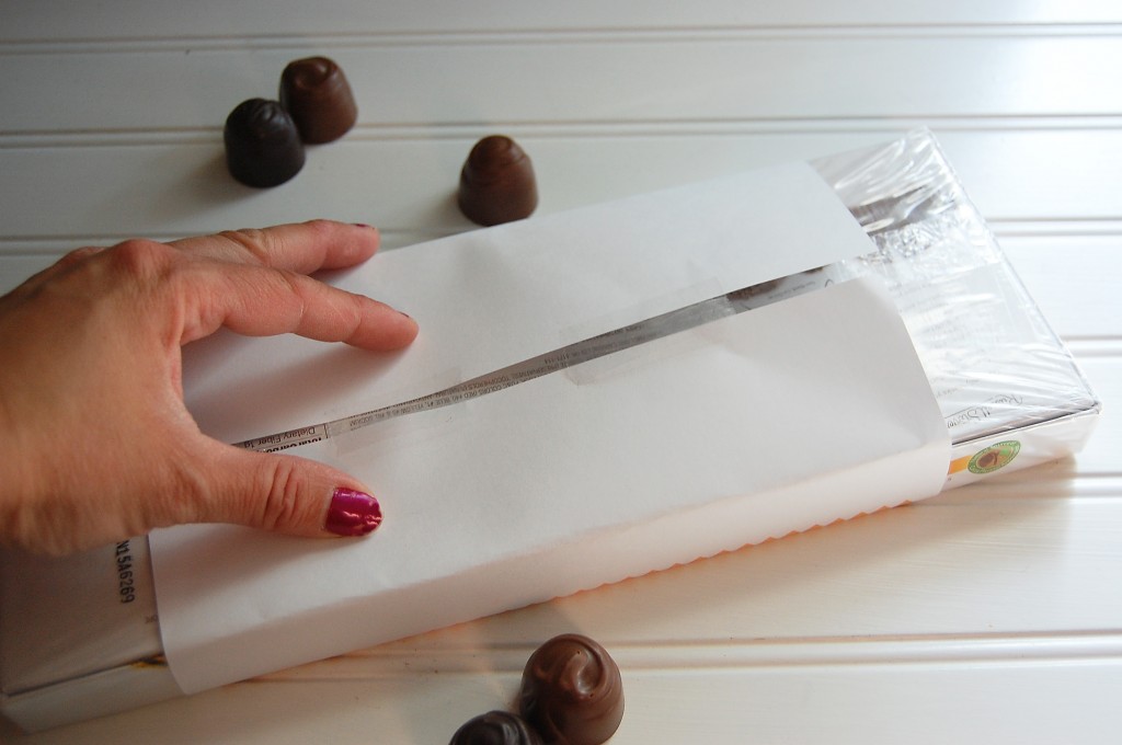 taping chocolates