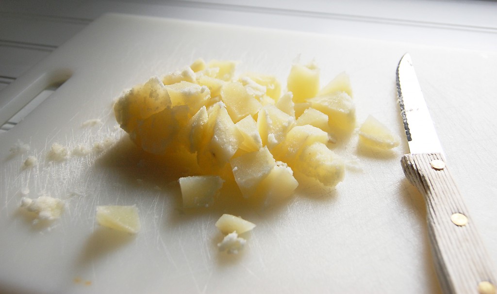 chopped potatoes