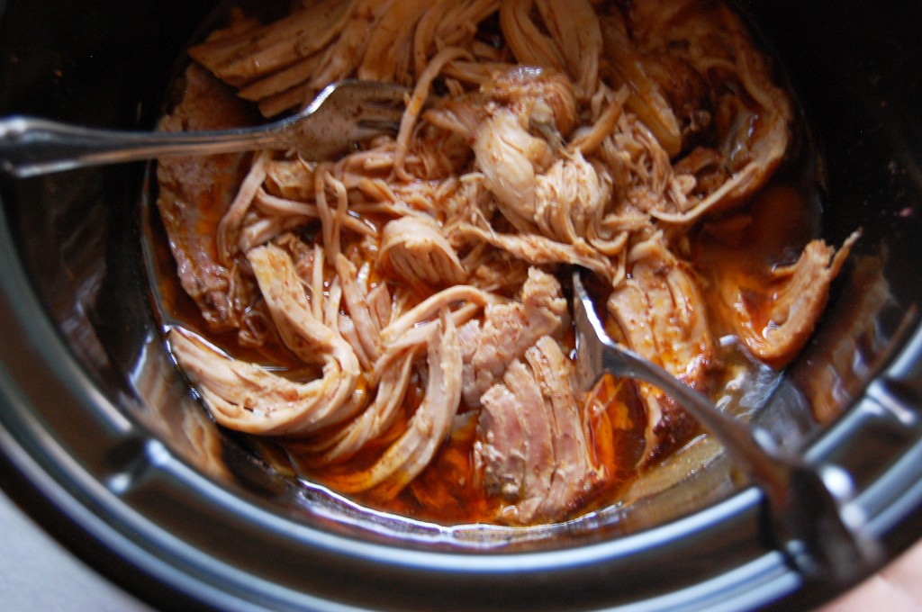 pulled pork in the crockpot