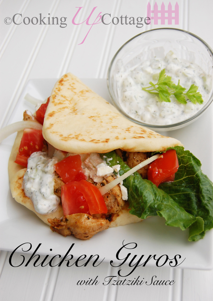 Chicken Gyros and Pita (with Tzatziki Sauce) - Cooking Classy