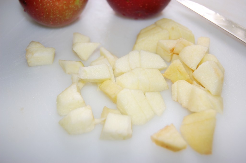 chopped apples