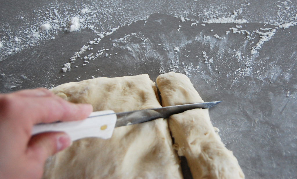 cutting dough