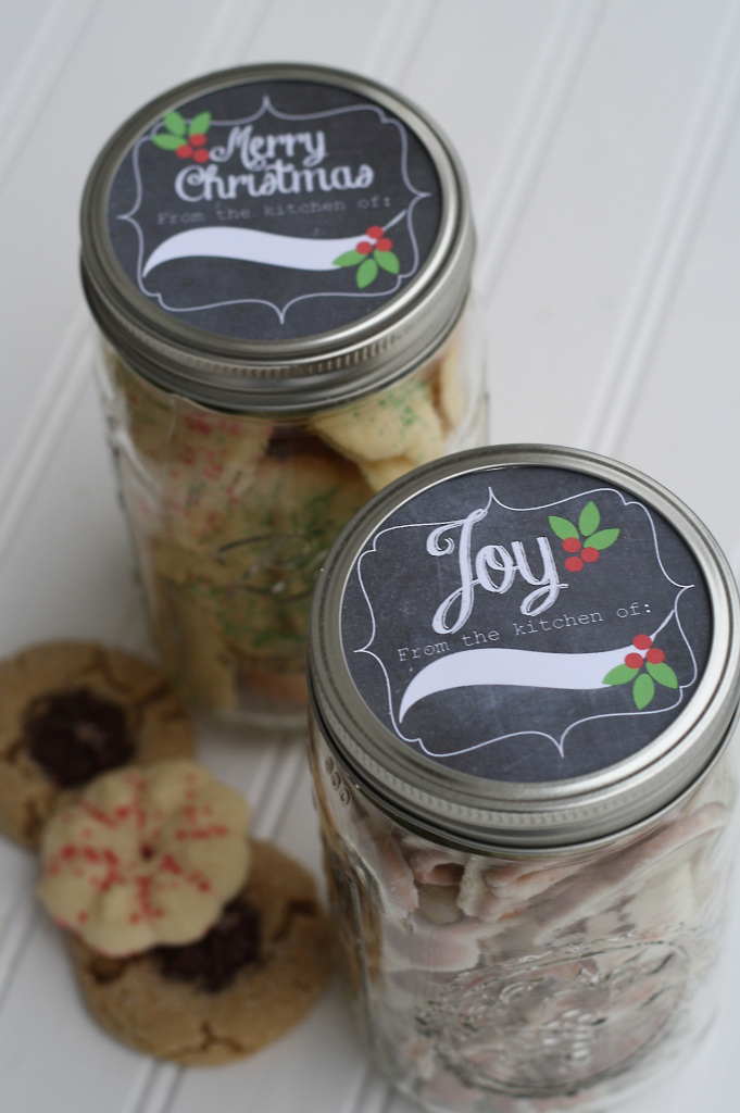 christmas tag on jar