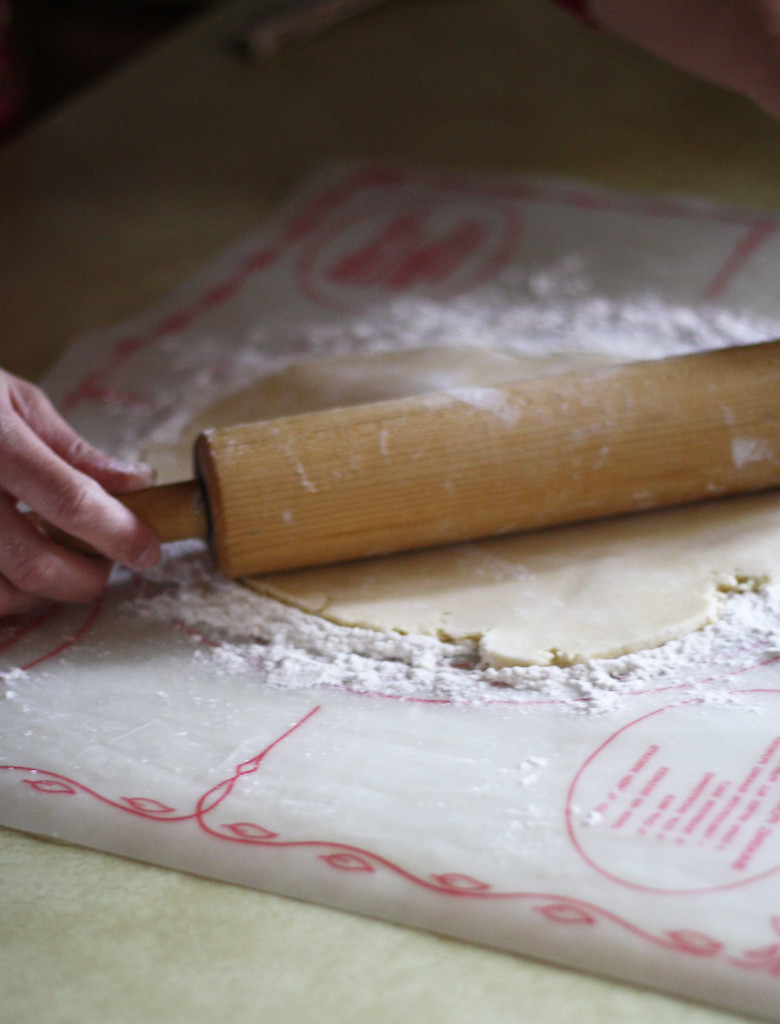 rolling out dough