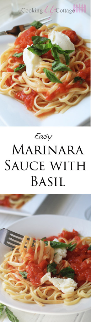 Easy Marinara with Basil long pin
