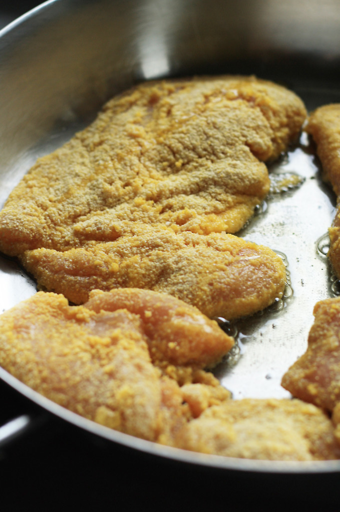 chicken frying