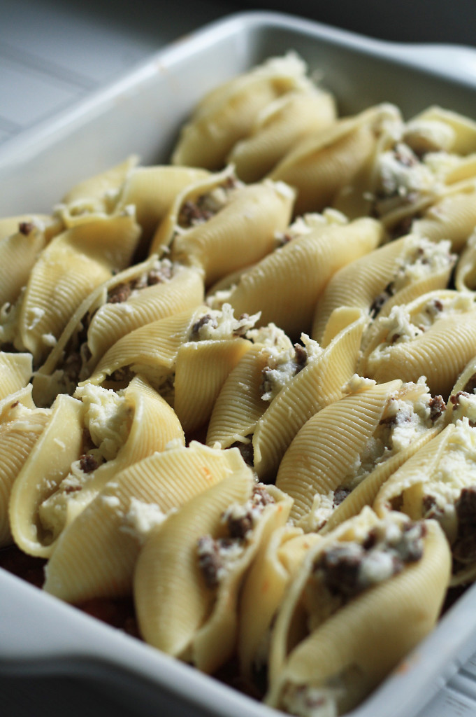 stuffed shells in pan