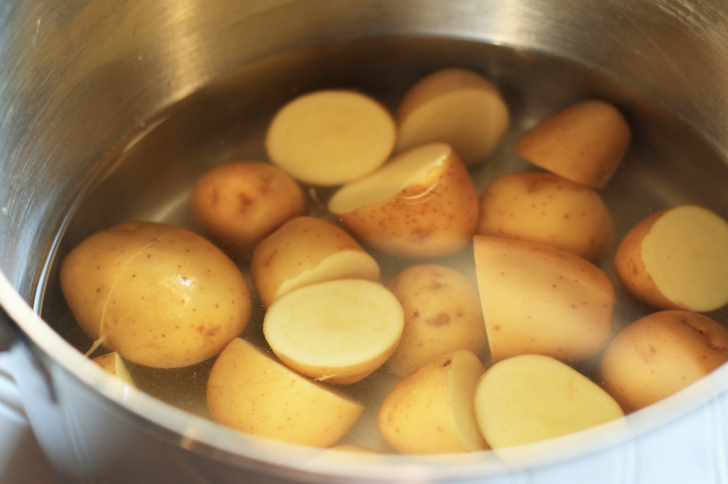 cooking potatoes