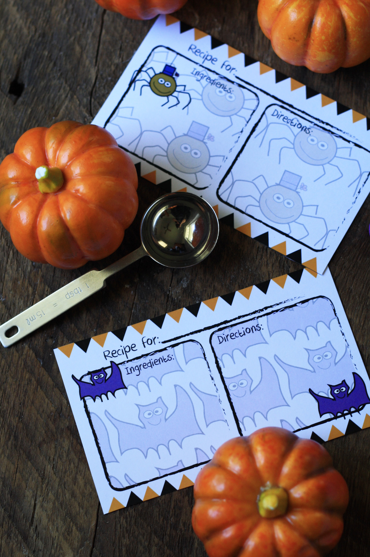 Free Printable Halloween Recipe Card Cooking Up Cottage
