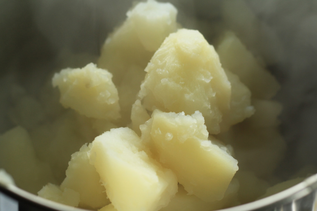 potatoes in the mixer