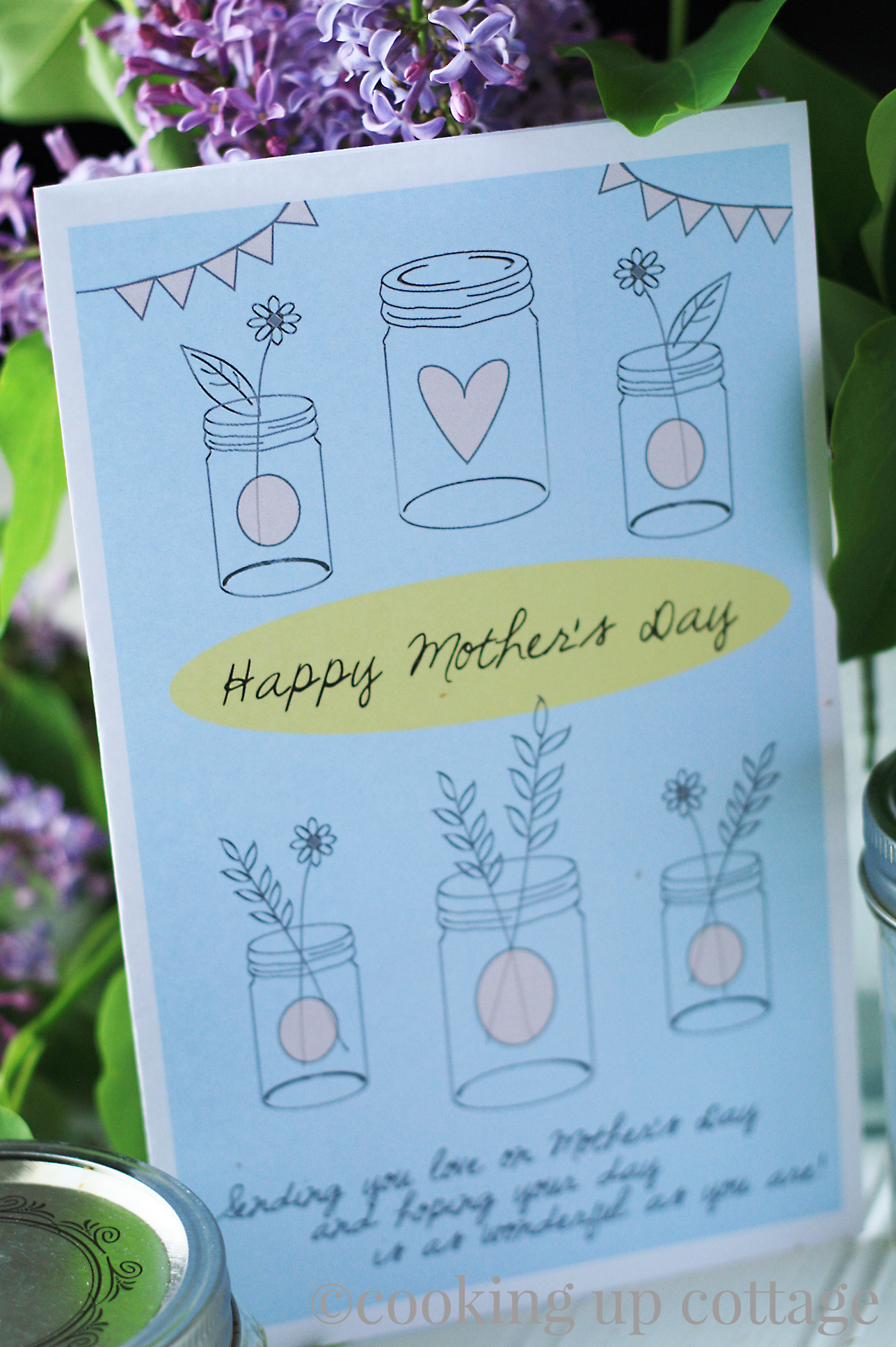 free printable mothers day card cooking up cottage