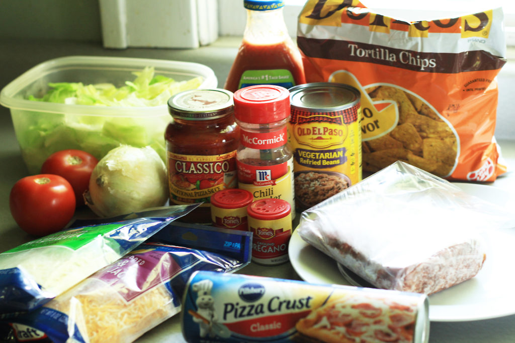 ingredients for taco pizza